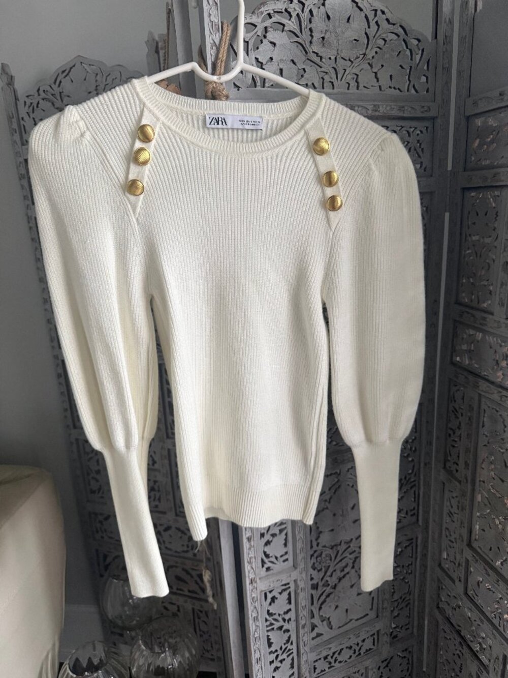 ZARA sweater with gold button detail